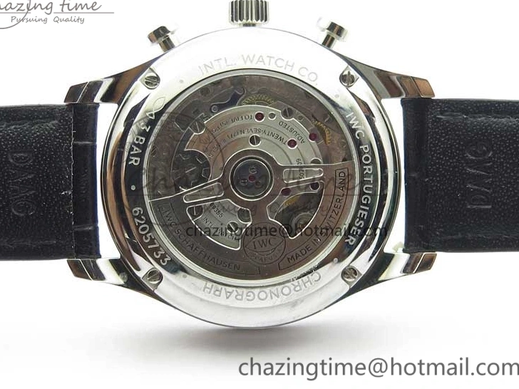 MIROTIME 0724 Timeless Portuguese Chrono IW371606 ZF 1:1 Best Edition Blue Dial on Black Leather Strap A 7099